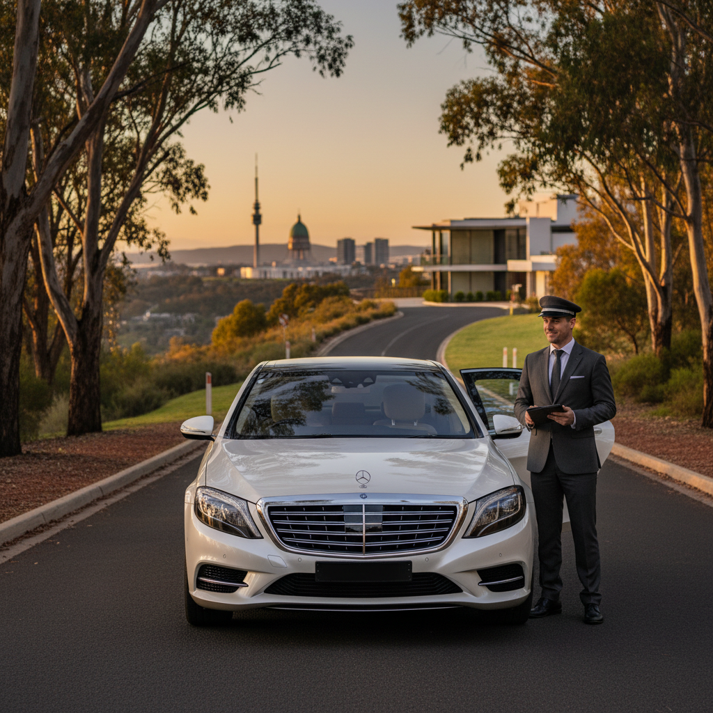 Limousine Hire in Canberra — luxury chauffeur landing hero