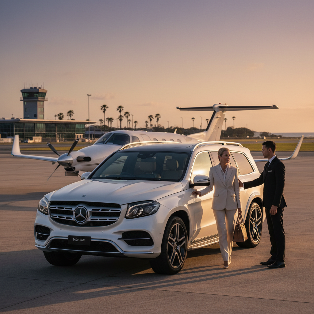 Corporate Travel in Darwin — luxury chauffeur landing hero