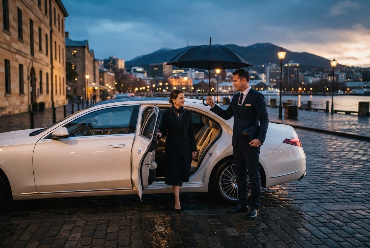 Formal Cars in Hobart — luxury chauffeur landing hero