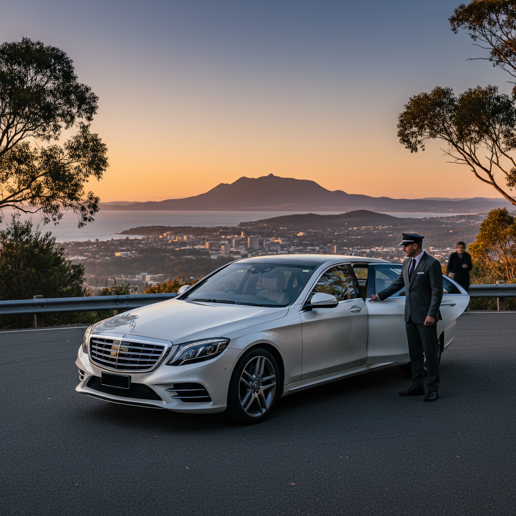 Limousine Hire in Hobart — luxury chauffeur landing hero