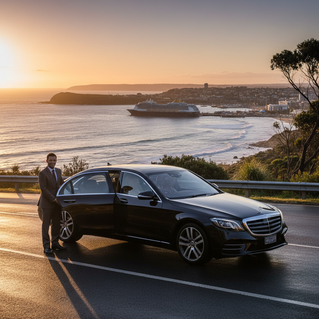 Cruise Transfers in Newcastle — luxury chauffeur landing hero