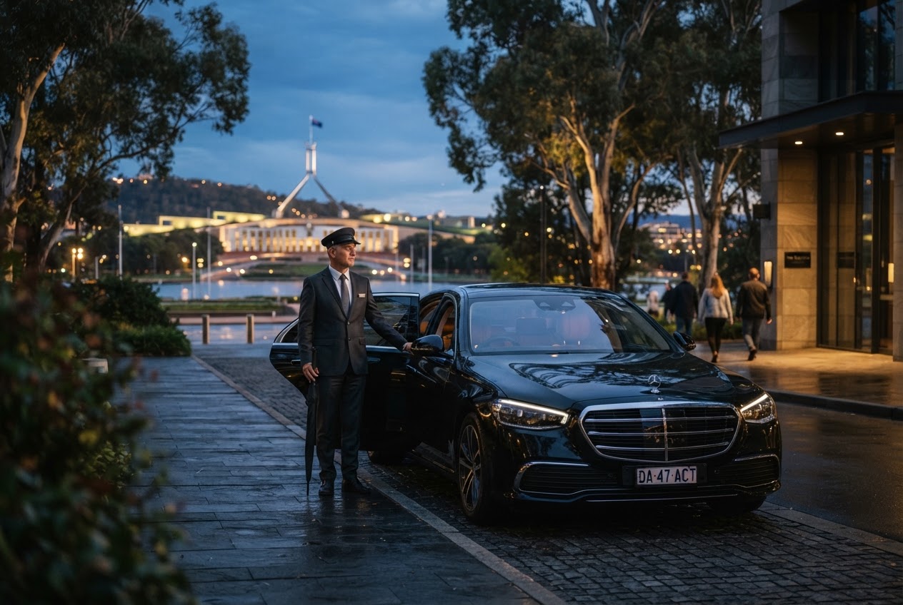 executive car service Canberra — editorial blog hero for luxury chauffeur readers