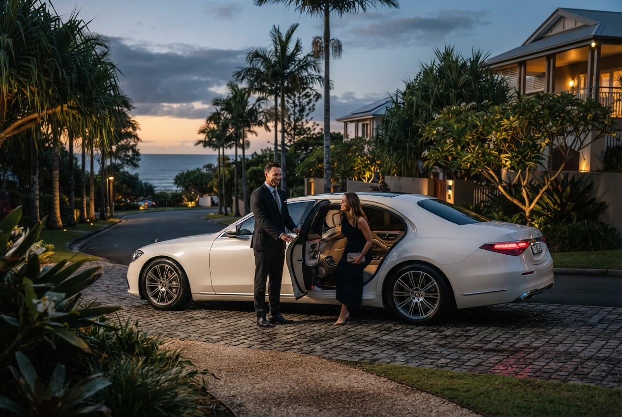luxury limousine Sunshine Coast — editorial blog hero for luxury chauffeur readers