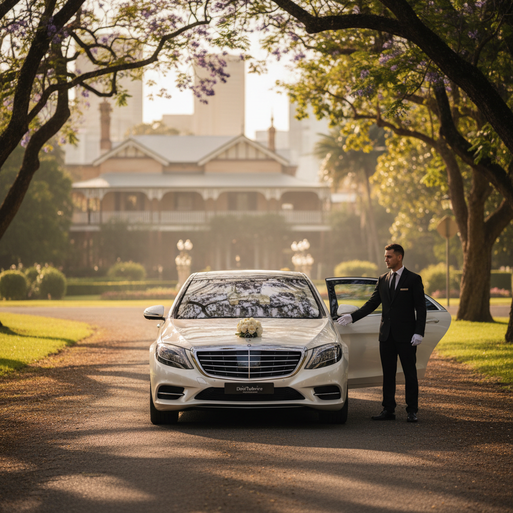 wedding car hire Brisbane — editorial blog hero for luxury chauffeur readers