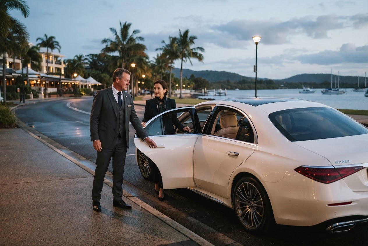 corporate chauffeur Sunshine Coast — editorial blog hero for luxury chauffeur readers