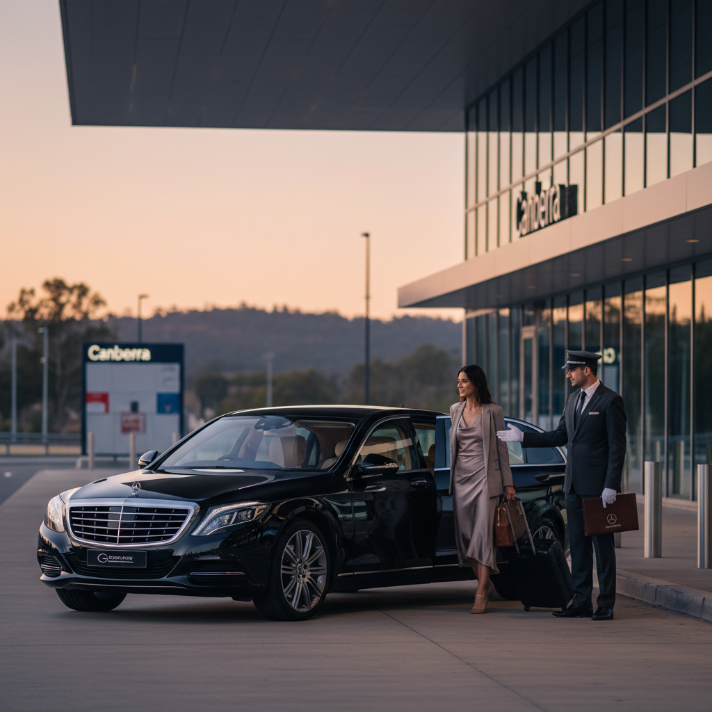 airport chauffeur Canberra — editorial blog hero for luxury chauffeur readers