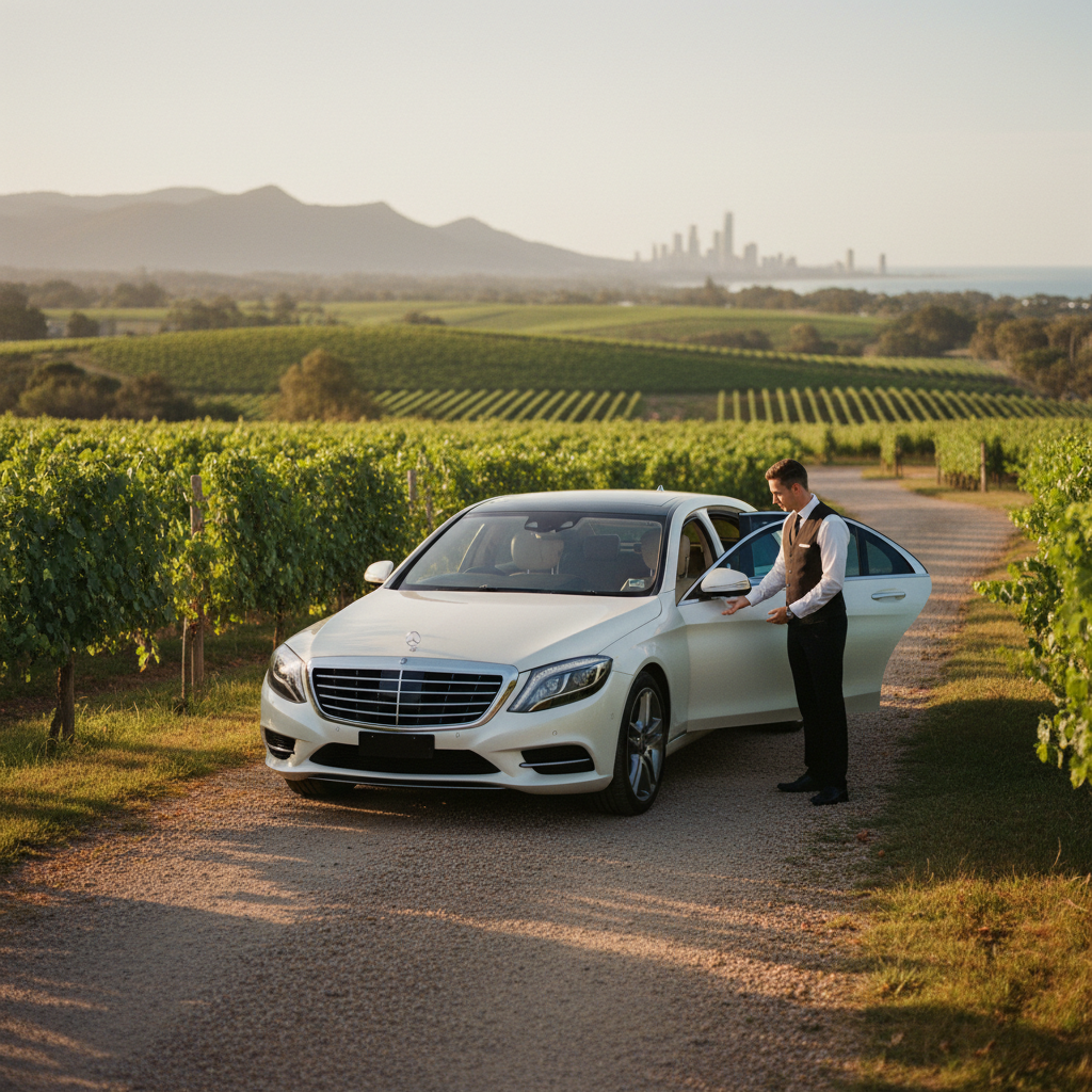 winery tour chauffeur Gold Coast — editorial blog hero for luxury chauffeur readers