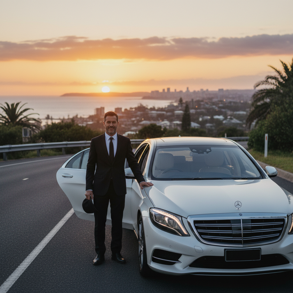 Chauffeur Service in Sunshine Coast — luxury chauffeur landing hero