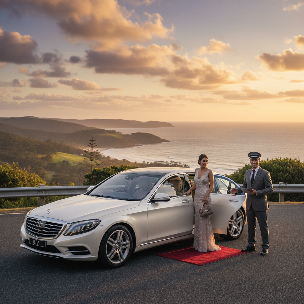 Event Transfers in Sunshine Coast — luxury chauffeur landing hero