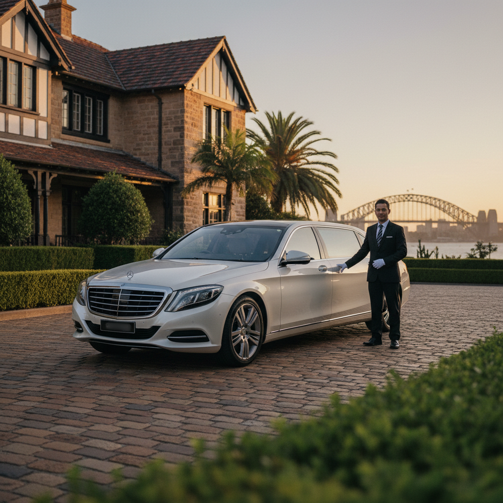 Limousine Hire in Sydney — luxury chauffeur landing hero